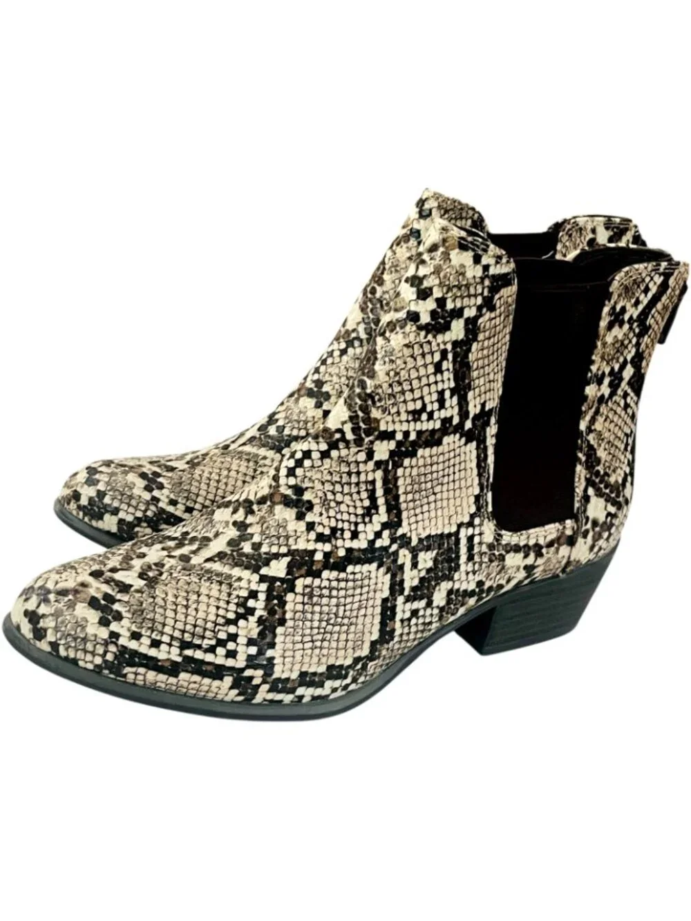 Espirit Women’s Tylee Natural Snake Ankle Boots Size 8M - NEW - Picture 2 of 11